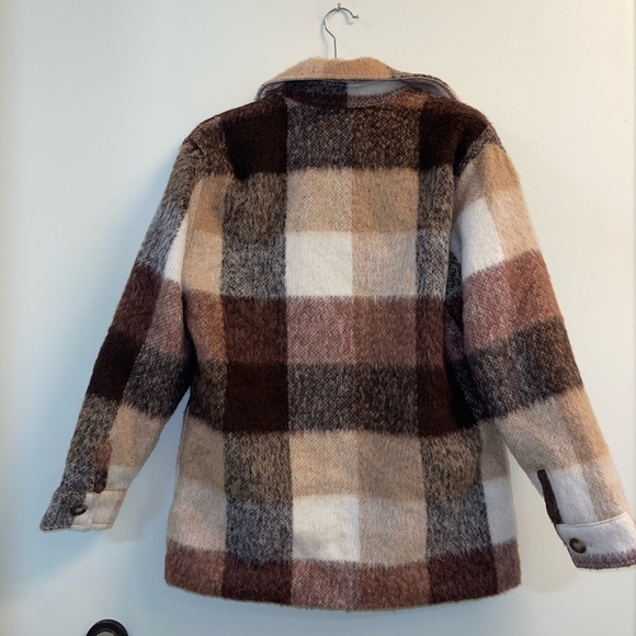 Abercrombie & Fitch Plaid Jacket - Brown, Cream, and Black - Picture 4 of 7